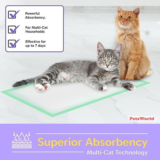 PetsWorld Universal Fit Multi-Cat Pad Refills for Litter Box, Fresh Scented, Ultra-Absorbent, Odor Control, Pack of 400 - Image 3