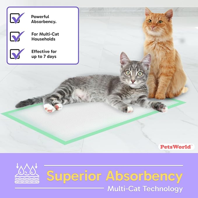 PetsWorld Universal Fit Multi-Cat Pad Refills for Litter Box, Fresh Scented, Ultra-Absorbent, Odor Control, Pack of 600 - Image 5