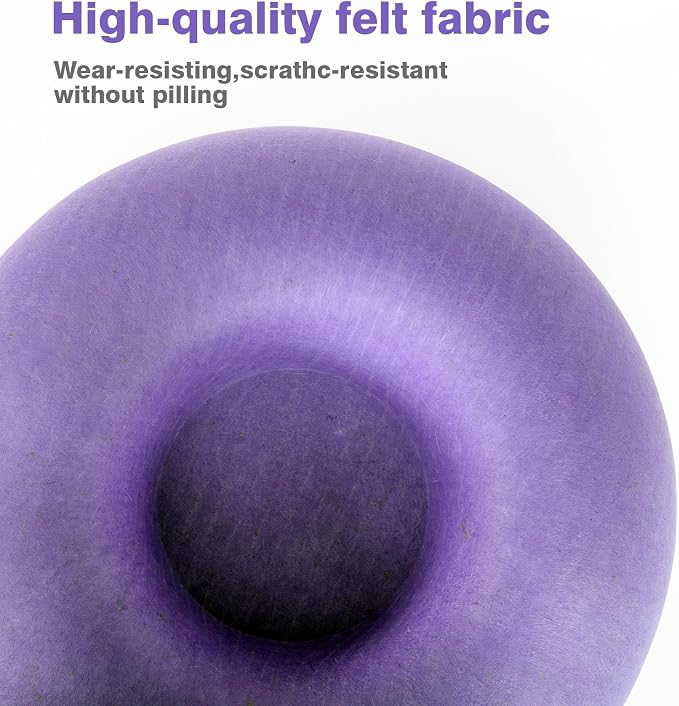 Cat Tunnel Bed for Indoor Cats with 3 Toys, Scratch Resistant Detachable and Washable Large Donut Cat Bed, Available in All Seasons (Purple, L(24x24x11)) - Image 3