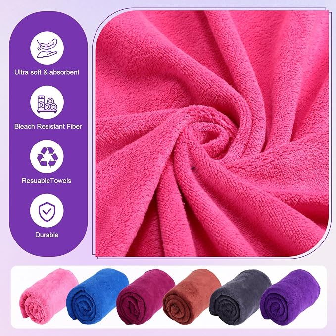 Newwiee 18 Pack 28 x 55 Inch Microfiber Bath Towel Oversized, Soft Absorbent and Fast Drying, No Fading Multipurpose Use for Sports, Travel, Fitness, Yoga - Image 3