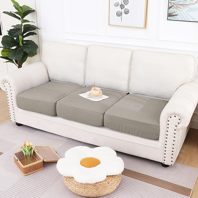 hyha Waterproof Couch Cushion Covers, Anti Slip Sofa Slipcovers for Pets | Waterproof Protection, Thick Jacquard Fabric, Wear Resistant, Anti Slip, Pet Protection (3 Pieces) - Image 5