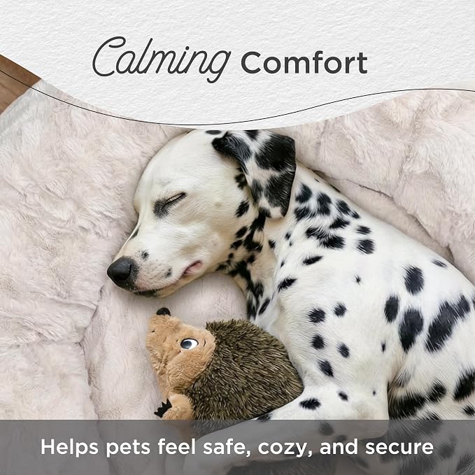 Best Friends by Sheri The Original Calming Donut Dog Bed for Extra-Large Dogs up to 150 lbs, Lux Faux Fur, Dark Brown, 45" x 45" - Image 4