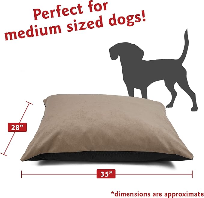 Majestic Pet Non-Slip Comfy Vintage Rectangle Dog Bed, Medium Breed - 35 x 28 Inch - Image 2