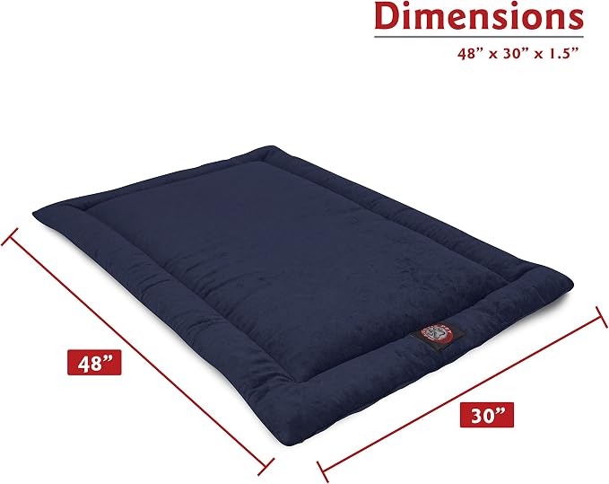 Majestic Pet 720570929999 Villa Crate Dog Bed Mat, Navy Blue, 48" - Image 2