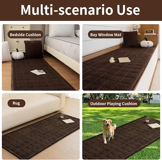 Dog Couch Cover for Sofas, Pet Couch Cover Washable, Funny Fuzzy Plush Sofa Covers for Dogs, Non Slip Sofa Covers, Sofa Pad Furniture Protector for L Shaped(1PC, Dark Brown, 27.5"x 59") - Image 4