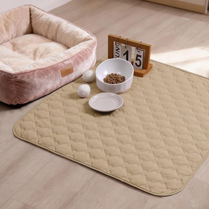 gogobunny 100% Double-Sided Waterproof Dog Bed Cover Pet Blanket Sofa Couch Furniture Protector for Puppy Large Dog Cat, Reversible (30x30 Inch (Pack of 1), Dark Beige/Light Beige) - Image 8