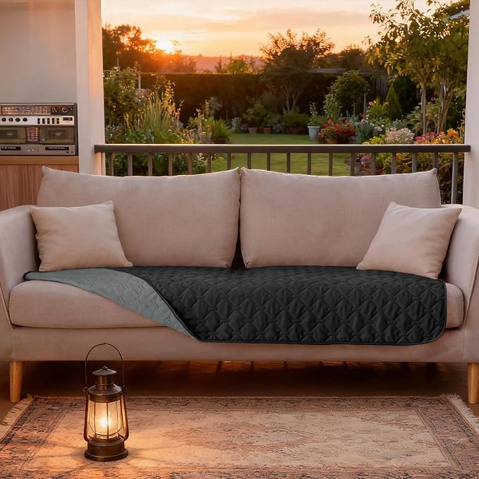 gogobunny 100% Double Sided Waterproof Dog Blanket Soft Pet Bed Cover Reversible Protect Furniture Couch Sofa Car for Puppy Large Dog Cat (Dark Charcoal/Light Charcoal, 30x70 Inch (Pack of 1)) - Image 3