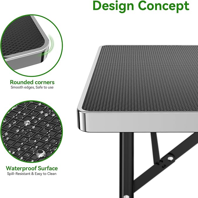 pickpiff Dog Grooming Table with Arm, 35.5" L×23.6" W x 30" H Foldable Heavy Duty Pet Grooming Station with Adjustable 33.5" Height Arm, Hammock & Nooses, Tray, Non-Slip Waterproof Tabletop - Image 7