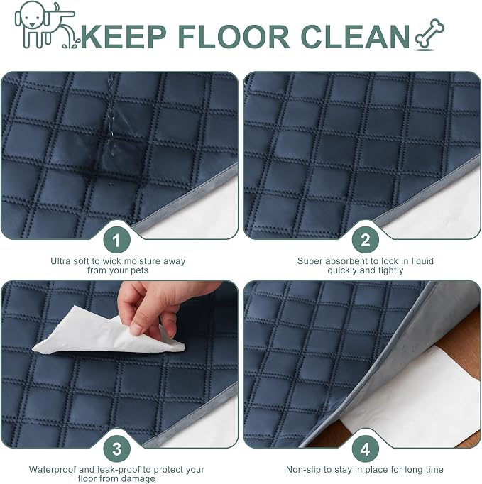 Eterish Reusable Washable Pee Pads for Dogs Large/Extra Large 36'' x 41'' 2 Pack, Absorbent Pet Puppy Dog Training Pads Non-Slip, Waterproof Whelping Potty Pads for Dogs Leak-Proof - Image 3