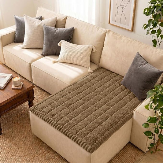 Smiry Couch Cover for Dogs, Non Slip Fuzzy Pet Sofa Covers Washable | Sofa Slipcovers for 3 Cushion Couch, Soft Thick Furniture Protector for Cats Dogs, Against Fur, Dirt, Scratch (43"x82.7") by Smiry