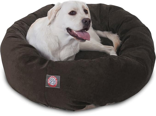Majestic Pet Villa 40 Inch Shredded Memory Foam Dog Bed for Large Sized Dog 40x29x9 Inch–Orthopedic Pet Bed with Removable Washable Cover-Washable Large Puppy Mat with Head Support-Storm by MajesticPet