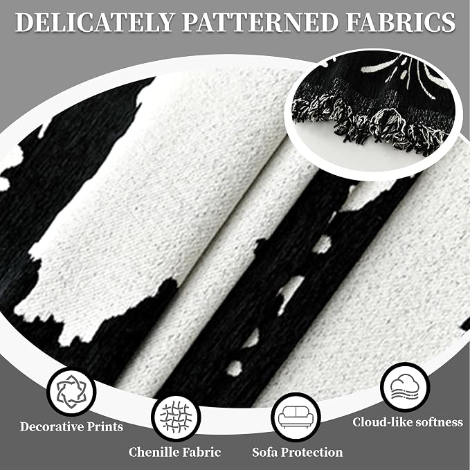 1OO% Waterproof Sectional Couch Covers for Dogs L Shaped Corner Sofa Cover Washable Chenille Sofa Slipcovers Blanket Modern Jacquard Pet Furniture Protector (91"x276", Black Forest) - Image 7