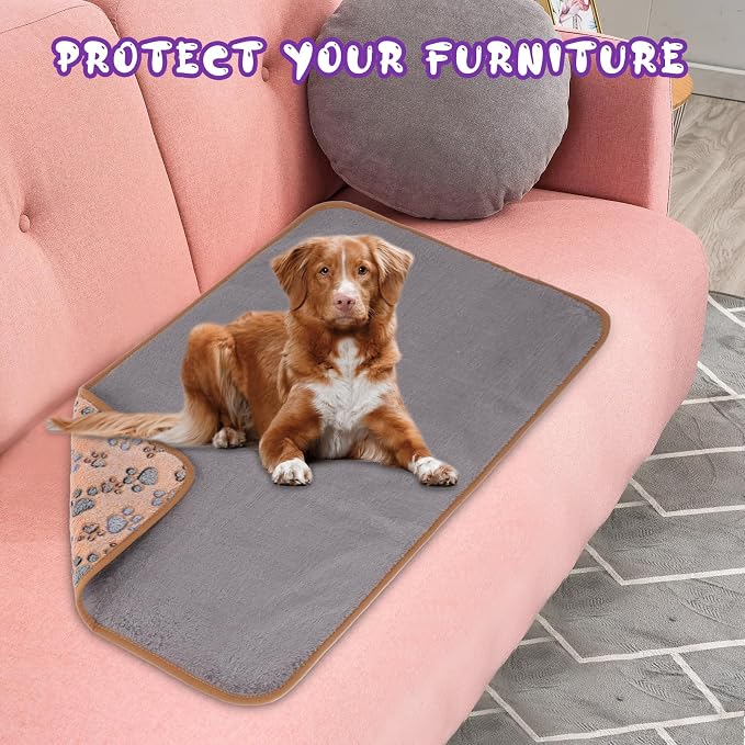 YUEPET 6 Pack Waterproof Dog Blanket, Washable Puppy Blanket for Small Dogs | Bed Couch Sofa Protector, Waterproof Inner Layer, Soft Fleece Flannel, 30x20", Machine Washable, Small Dogs & Cats - Image 8