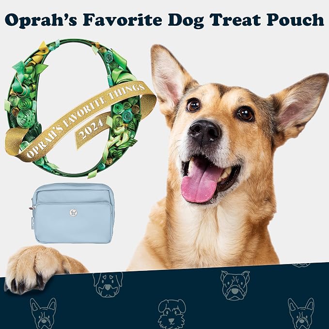 Puppington 3-in-1 Crossbody Dog Walking Bag & Treat Pouch with Matching Planet Safe Poop Bags & Built-In Dispenser - Dog Mom Gift for Puppy Training with Zippered Pockets (Ice Blue) - Image 3