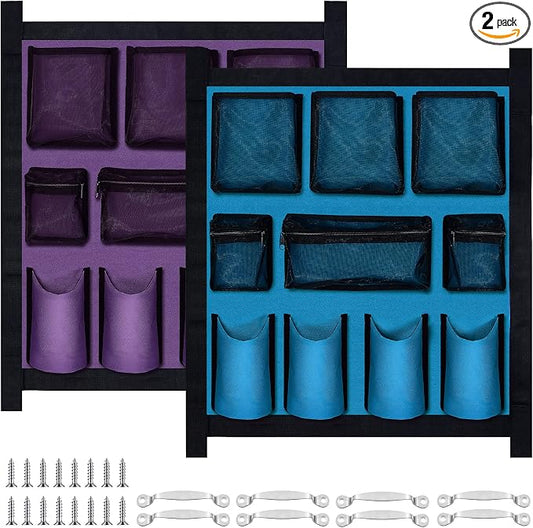 Riakrum 2 Pcs Horse Trailer Grooming Bag Hanging Horse Door Caddy Trailer Organizer Storage (Classic,29.92 x 22.83 Inch) by Riakrum