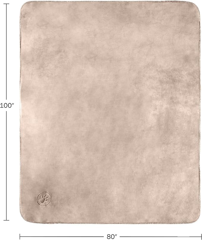 PETMAKER Dog Blanket - 80x100in Reversible Sherpa Blanket - Throw Blankets for Bed, Couch, Crate, or Car - Machine Washable Puppy Essentials (Tan) - Image 9