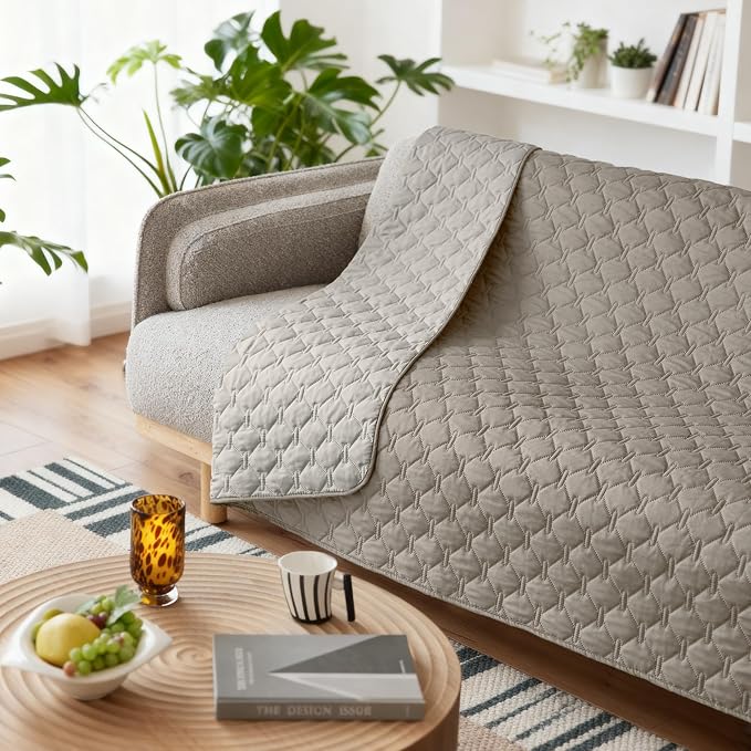 gogobunny 100% Double Sided Waterproof Dog Blanket Soft Pet Bed Cover Reversible Protect Furniture Couch Sofa Car for Puppy Large Dog Cat (Dark Stone/Light Stone, 82x120 Inch (Pack of 1)) - Image 4