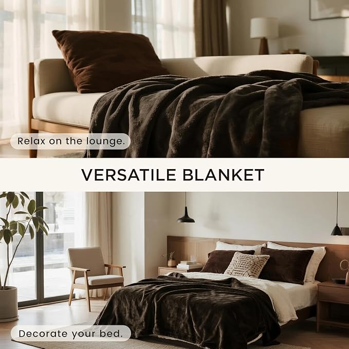 gogobunny Waterproof Bed Blanket, Reversible Sherpa Fleece Throw Blanket for Dog Puppy Cat, Furniture Cover Protects Bed Couch Sofa from Liquid Pee and Pet Fur (Dark Brown, 50x60 inches) - Image 8