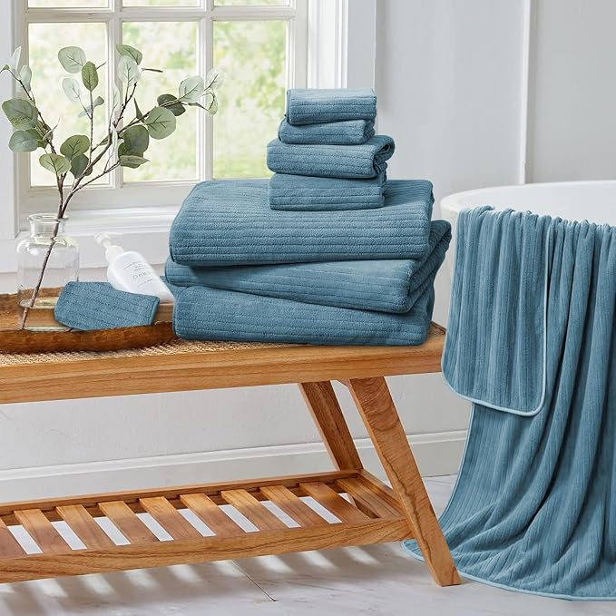 Extra Large Bath Sheet Set of 4,Ultra Soft Fluffy Towel,35”x 70”Oversized Bath Towel Set,Premium Microfiber Bathroom Towel Set Highly Absorbent Quick Dry Shower Towel for Bathroom,Hotel,Spa(Turquoise) - Image 8