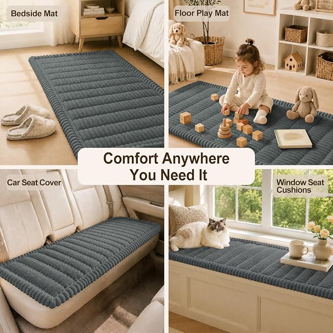 decorUhome Couch Cover for Dogs, Non Slip Fuzzy Thick Pet Sofa Protector | Pet Friendly, Couch Covers for Sofa, Machine Washable, Fits Backrest Cushions & 2-Cushion Sofa, Dark Grey, 27.6" x 47" - Image 9