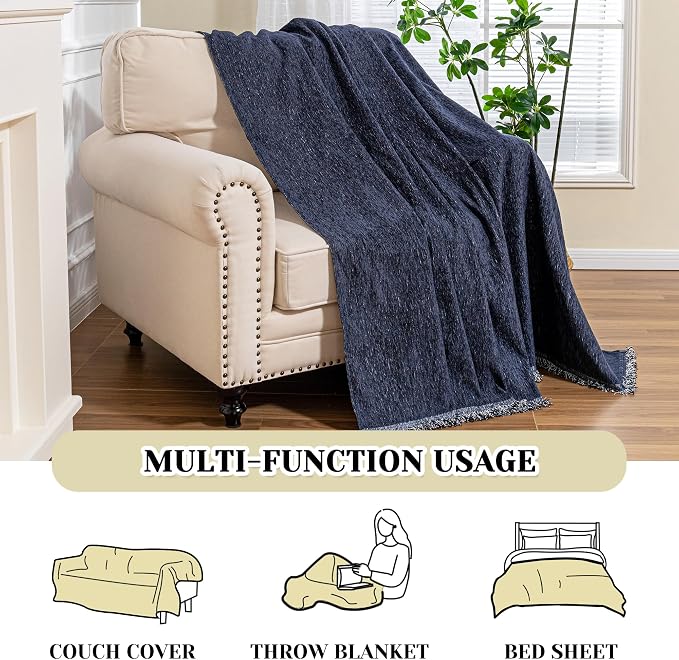MEETSKY Navy Blue Couch Cover Sofa Covers Single Recliner Couch Cover, Sofa Throw Cover for Couches Sofa Slipcovers Furniture Covers Modern Style for Living Room Decoration, 71"x 91" - Image 8