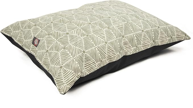 Majestic Pet Rectangle Large Dog Bed Washable – Non Slip Comfy Pet Bed – Dog Crate Bed Super Value Pillow Dog Bed – Dog Kennel Bed for Sleeping - Dog Bed Large Breed 46 x 35 Inch – Charlie Beige by MajesticPet