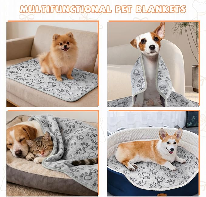 YUEPET 2 Pack Waterproof Dog Blankets, Puppy Blankets for Small Dogs & Cats | Machine Washable, Waterproof Inner Layer, Sofa Bed Cover, Reversible Fleece, 23 x 16 in, Small Dogs and Cats, Gray Coffee - Image 7