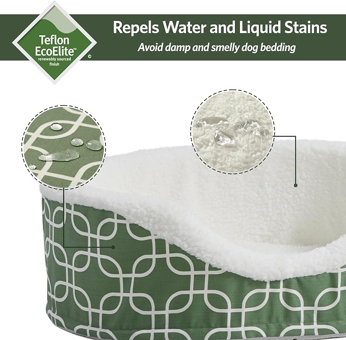 MidWest Homes for Pets Orthoperdic Egg-Crate Nesting Pet Bed w/ Teflon Fabric Protector, Large Green - Image 3