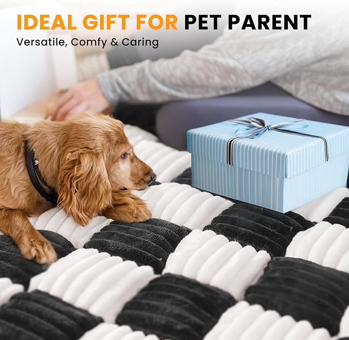 Backseat Dog Bed Mat for Car, Non-Slip Dog Bed for Car Back Seat, Soft & Cozy Dogs Blanket, Washable Travel Pet Mat Seat Protector for Cars, SUVs, Trucks (Black/White, 59"L x 27.5"W x 1.5"Th) - Image 7