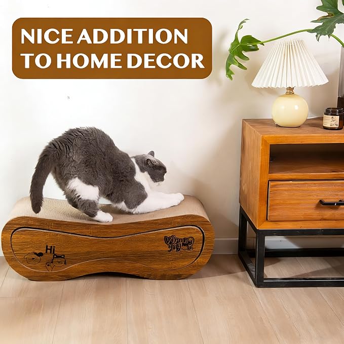 Cat Scratcher, 2 in 1 Cardboard Cat Scratchers for Indoor Cats Scratch Pad | Pet Cat Supplies for Scraching & Napping & Hiding, as Scratching Post Couch Lounger Bed Furniture Protector, Large 27.44 Inch - Image 5