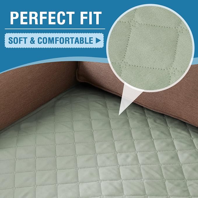 H.VERSAILTEX Couch Cover for Dogs Washable 100% Waterproof Sofa Cushion Cover Dog Bed Cover Non-Slip Pet Blanket for Sofa Cushion Protector, 35" x 62", Sage - Image 7