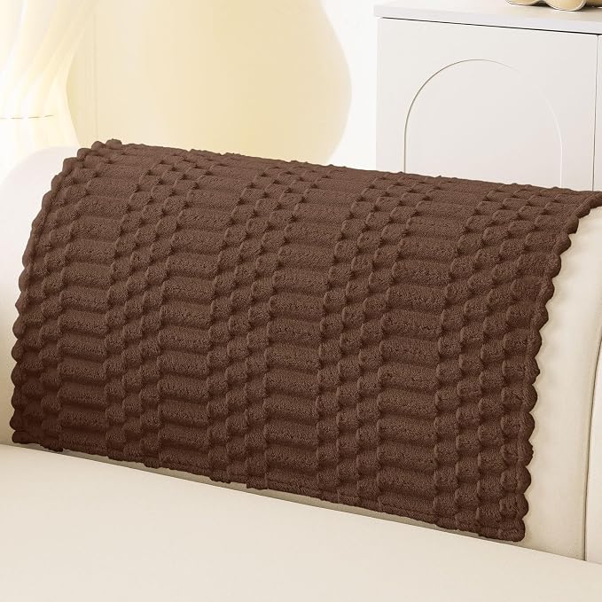 Smiry Waterproof Couch Covers for Dogs Washable, Non Slip Pet Sofa Cover | Plush Scratch Resistant Flannel Furniture Protector for Dogs, Chocolate, 36" x 36" by Smiry