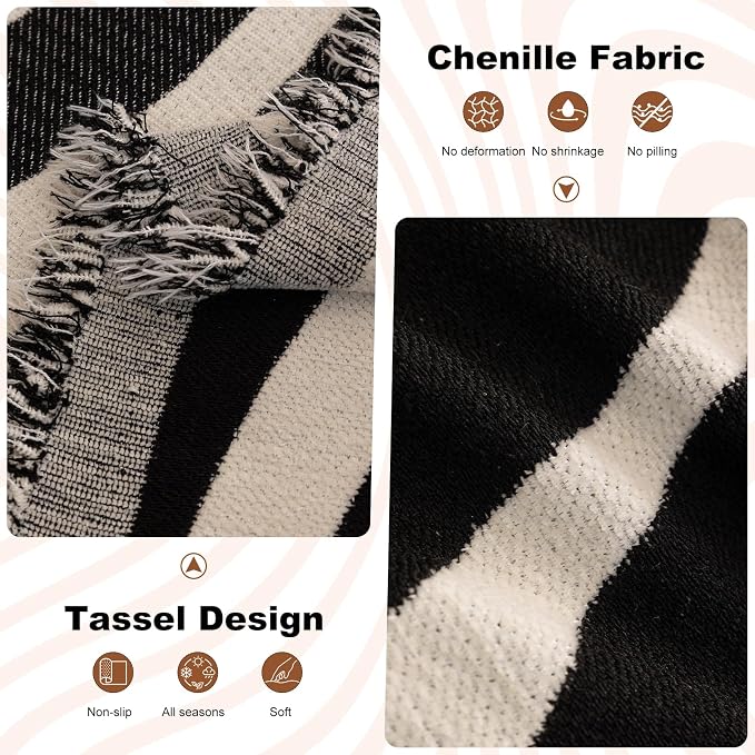 ROOMLIFE Leopard Couch Cover Boho Sofa Covers for 3 Cushion Couch Washable | Furniture Protector Sofa Couch Cover for Dogs, Soft Breathable Sofa Slipcover, Couch Throw Blankets with Tassels 71''X150'' - Image 3