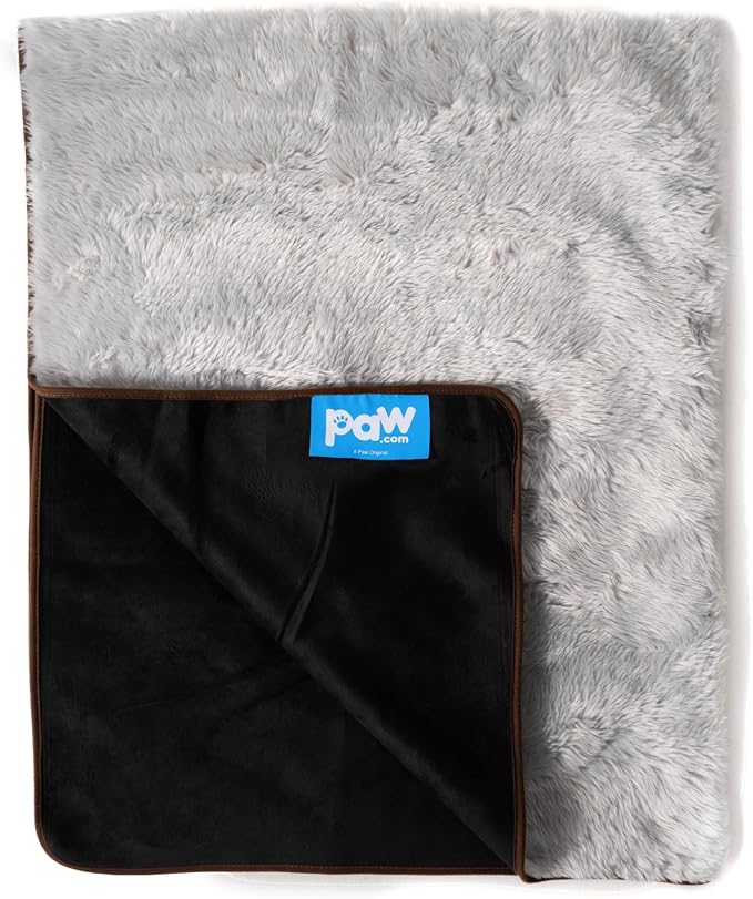 PupProtector Waterproof Throw Blanket for Dogs and Cats, Pet Blanket Cover for Couches, Sofas, Beds, Car Seats, Furniture, Calming Soft Faux Fur, Short Grey, Large (80" L x 62" W) | Waterproof, machine washable — protects couches, beds & car seats - Image 6