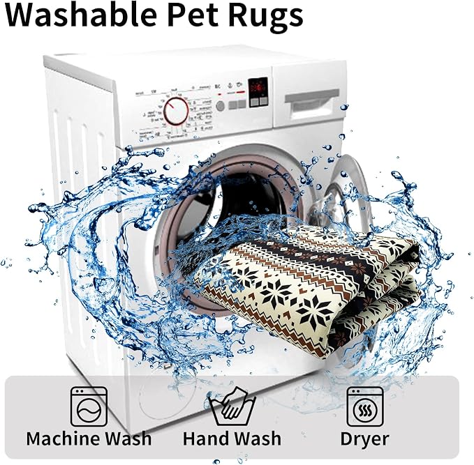 VCEPJH Large Rabbit Floor Mats for Indoor Rabbit Cage Liners Washable 78.7"X47.2" Reusable Bunny Rugs for Playpen Pad Soft Animal Cage Flooring Anti Slip Pet Carpet for Ferret Guinea Pig Bedding - Image 4
