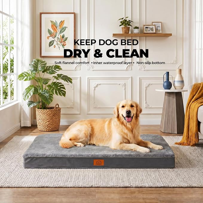 Dog Bed Covers Replacement Washable, Soft Removable Cover Zippered for Pets | Large Waterproof Pet Bed Cover, Easy to Clean, Soft Plush Dog Bed Sheets 41x27x3 Inch, Replacement Cover Only - Image 2