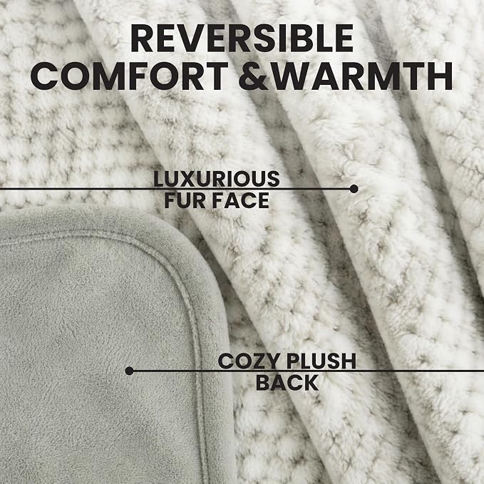 Waterproof Dog Blanket for Cats & Dogs, Washable Couch Cover, Reversible Furniture Protector Blanket, Large Soft Sherpa Fleece, Couch Protector, Pet Throw Blankets, 60" x 70" - Image 4