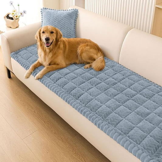 Smiry Couch Cover for Dogs, Non Slip Fuzzy Pet Sofa Covers Washable | Sofa Slipcovers for 2-3 Cushion Couch, Soft Thick Furniture Protector for Cats Dogs, Against Fur, Dirt, Scratch (27.6"x59") by Smiry