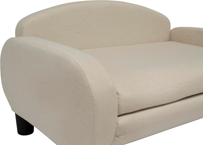 Paws & Purrs Cat Sofa Bed, Pet Couch for Indoor Cats Elevated Cat Beds with Removable Washable Mattress Cover for Kitten, Puppy or Small Animal- 31.5" Wide, Oatmeal - Image 5