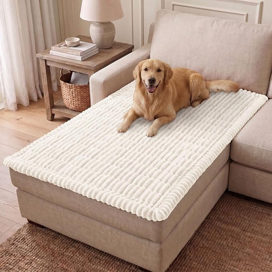 hyha Couch Cover for Dogs, Washable Non Slip Plush Flannel Sofa Protector | Thick Flannel, Silicone Anti-Slip Backing, Pet Hair & Scratch Protection, Fits Sofa & Loveseat (43" x 82.7") by hyha