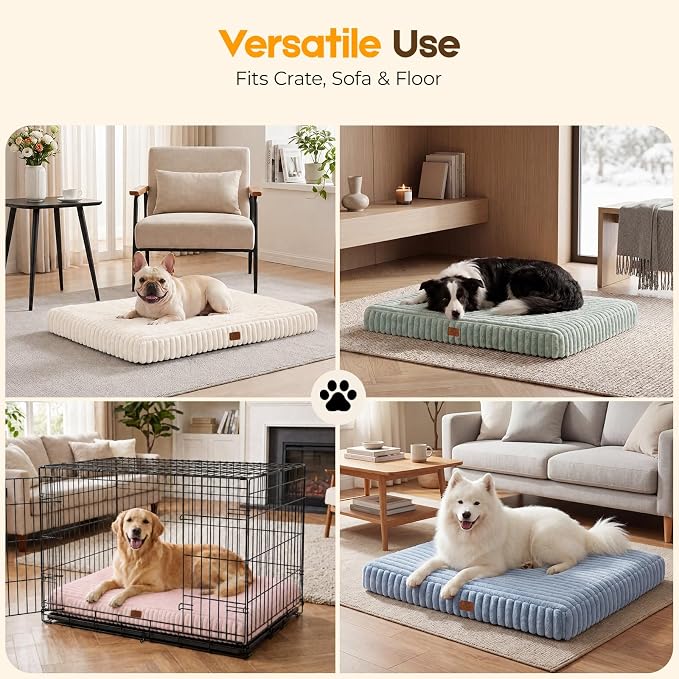 Orthopedic Dog Bed for XXL Jumbo Dog, Waterproof Pet Bed,Non-Slip Bottom and Egg-Crate Foam with Removable Washable Cover Crate Bed,Blue,47"x29"x4" - Image 8