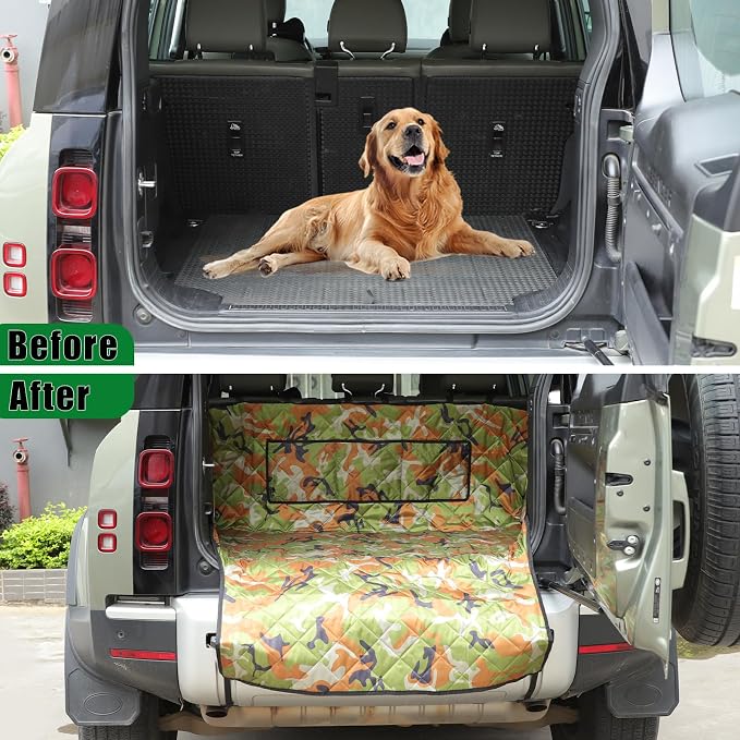 HAPPYHORSE Pet Dog Trunk Cargo Liner Compatible with Land Rover Defender 110 2020-2024 Cargo Cover Waterproof and Non-Slip Dog seat Cover Cargo Liner Area Protector Cover (Style C) - Image 5