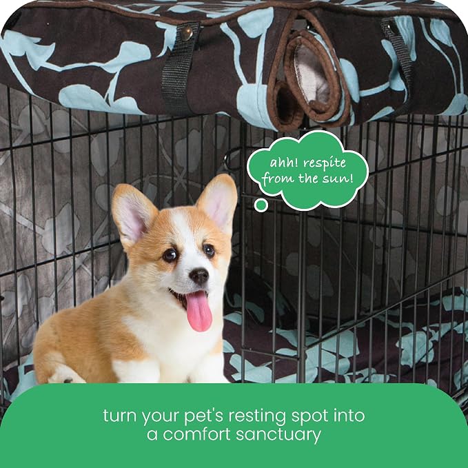 Molly Mutt Your Hand in Mine Dog Crate Cover, 100% Cotton Canvas Cover with 2 Roll-Up Panels, Ideal for Dog or Cat Crate, Durable, Washable, and Free of Harmful Chemicals, 30" x 21" x 24" - Image 8