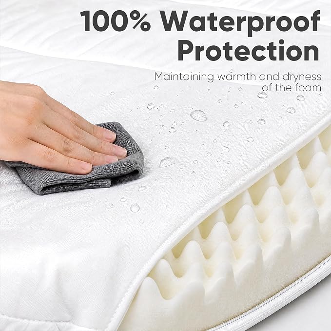 FUKUMARU Large Thickened Dog Couch Bed, Orthopedic, Waterproof & Washable | Heavy Duty Dog Sofa with 4" Extra-Thick Egg-Crate Foam, Relieves Joint Pressure, Fully Removable, Fits Medium to Large Dogs - Image 5