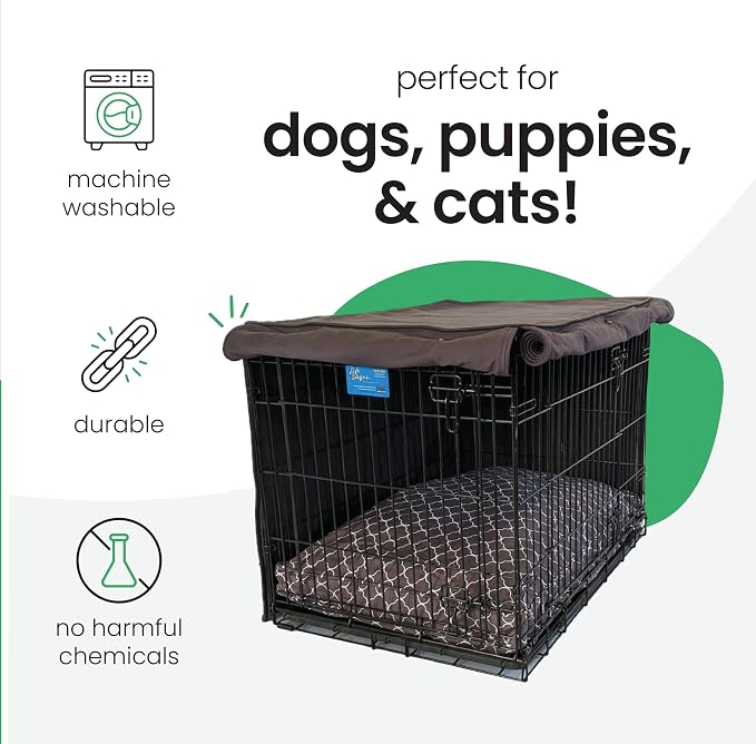 Molly Mutt I'm a Realist Dog Crate Cover, 100% Cotton Canvas Cover with 2 Roll-Up Panels, Ideal for Dog or Cat Crate, Durable, Washable, and Free of Harmful Chemicals, 30" x 19" x 21" - Image 3