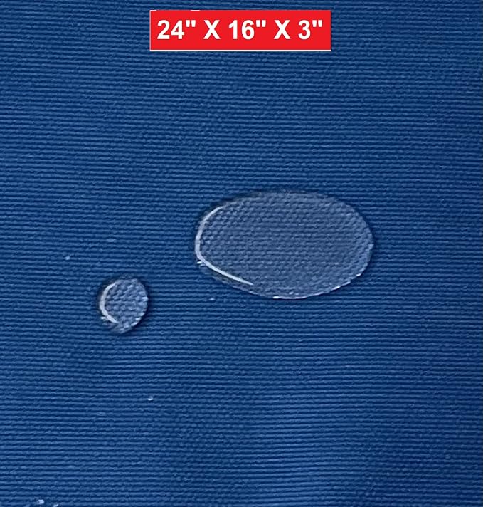 Dogbed4less Memory Foam Platform Dog Bed, Crate Mattress for Orthopedic Joint Relief with Waterproof Removable Cover Small 24X16X3 Pacific Blue - Image 2