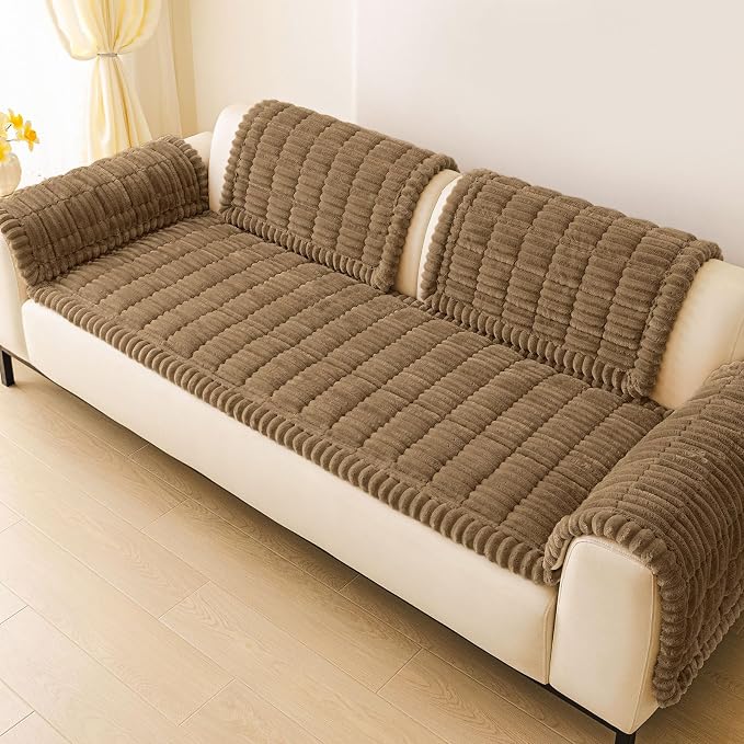 hyha Couch Cover for Dogs, Washable Non Slip Plush Flannel Sofa Protector | Thick Flannel, Silicone Anti-Slip Backing, Pet Hair & Scratch Protection, Fits Sofa & Loveseat (43" x 82.7") - Image 9