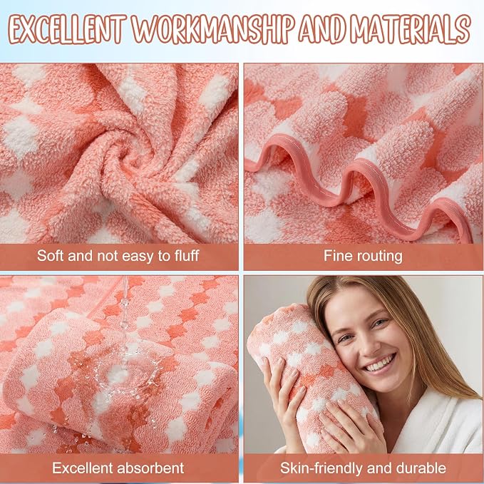 SmoothNovelty 16 Pack Microfiber Bath Towels Bulk 27'' x 60'' Oversized Size Bath Towel Highly Absorbent Extra Large Soft Drying for Beach Shower Summer Salon Sport Gym Party (Cone,Orange) - Image 3