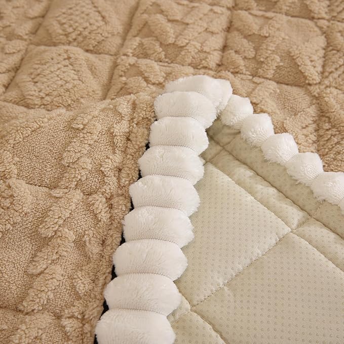 Non Slip Couch Covers for Dogs, Pet-Friendly Washable Couch Covers for 3 Cushion Sofa Pet Couch Cover (Khaki, 35.4' 'x 63'') - Image 7