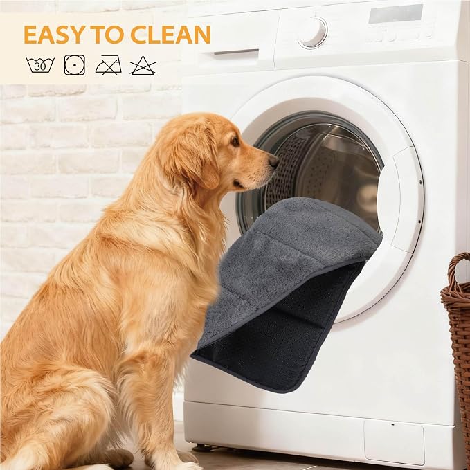 Dog Crate Pad for Small Dogs - 24"x18" Memory Foam Dog Bed, Washable & Anti-Slip Dog Bed Mat, Ultra Soft Kennel Pad for Dogs Cozy Sleeping Mat, Grey - Image 6